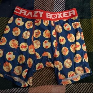 Crazy Boxer Men's Fun Eggo Print Boxer Briefs - Blue